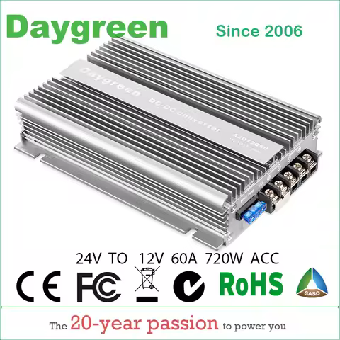 24V TO 12V 60A STEP DOWN DC DC CONVERTER 24VDC TO 12V DC 60 AMP 720Watt A2D12C60 Daygreen CE RoHS Ce