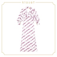 KLOSET Printed Maxi Dress (AW19-D022) เดรสยาว ผ้าพิมพ์ลาย แขนยาว