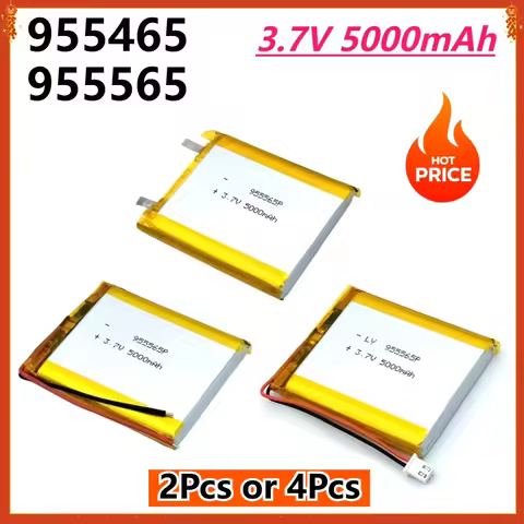 955465 955565 3.7V 5000mAh Lithium Polymer Battery Rechargeable Lipo Batteries for Mobile Power GPS 