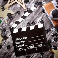 2D Flat Paper 1/3/5/7 Clapperboard, Paper Clapperboard Movie Director Clapper Board, Writable & Cutt