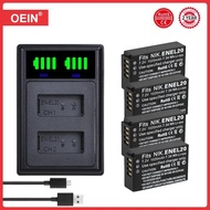 4Pcs EN-EL20 EN-EL20a Battery + LCD Dual Charger for Nikon Coolpix P1000, 1 j1, 1 J2, 1 J3, 1 S1, 1 