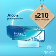 $210 Alcon Dailies AquaComfort Plus Contact Lens voucher (include Free Eyecheck)