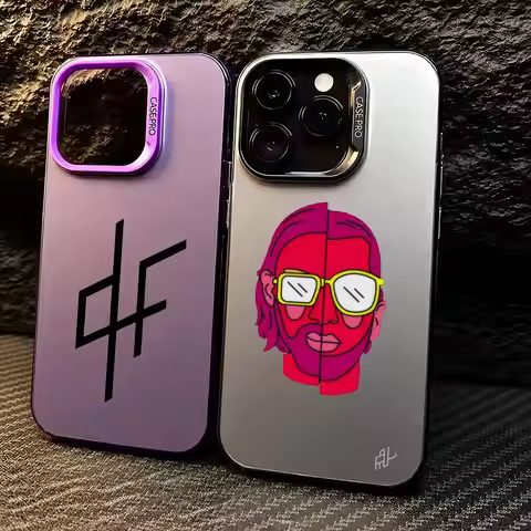 P-PNL QLF Rapper Singer Phone Case iPhone 11/12/13/14/15/16/17 Pro Max Color Gradient TPU Slim Shock