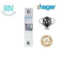 HAGER MCB MY Series 6A - 20A 1 Pol MCB 4.5KA C CURVE DENGAN KELULUSAN SIRIM