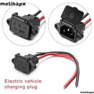 MOLIH 1/2/5pcs E-bike Battery Charger with 12AWG Cable Charging Plug Three Vertical Charging Socket