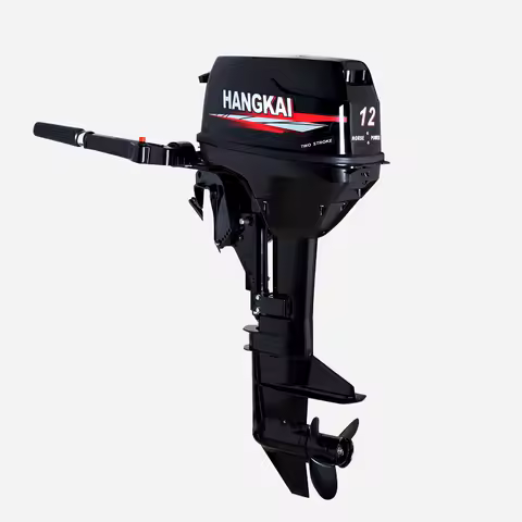 Hangkai Boat Engine 12HP 2 Stroke Outboard Motor Fishing Boat Engine for kayak Tiller Control 12 hp 