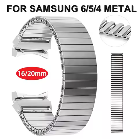 Metal Elastic Bracelet for Samsung Galaxy Watch 6 5 Pro Watch4 Classic 42mm 46mm Strap for Samsung G