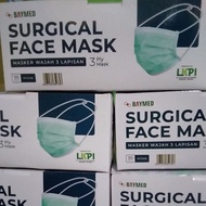 ♥ masker baymed surgical face mask hijab, headloop, jilbab isi 50 (