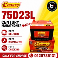 Installation Provided 75D23L Century Marathoner Max  Car Battery Proton Exora preve Inspira Xtrail