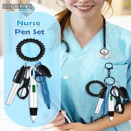 IESPOIR1T1 Nurse Badge Set, Lanyard Keychain Portable Nurse Pen Pack,  Durable ID Badge Reels Retrac