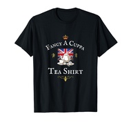 FANCY A CUPPA TEA, FUNNY BRITISH PROUD UK UNION JACK FLAG T-Shirt