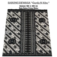 Sarung batik gurda dewasa kain katun kalem parang kusumo sogan putih