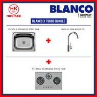 (BUNDLE) BLANCO PLENTA 6 SINK + BLANCO MIDA XL SINK MIXER CP + TURBO T773SSV HOB