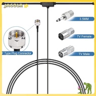 JACOLR FM Dipole Aerial, 75Ohm Stereo Radio Antenna, Portable Universal Plug Play Aerial Connector R