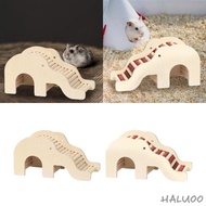 [Haluoo] Wood Hamster Climbing Toy Hideout Habitat Hamster Hut Animal Climbing Stair for Other Small Animals