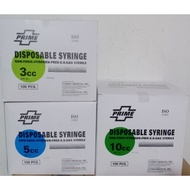 Prime Disposable Syringe (3cc, 5cc, 10cc) 100pcs/box