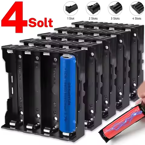 18650 Battery Holder 1 2 3 4 Slot Box Case Rechargeable Lithium 3.7V Battery Container with Hard ABS