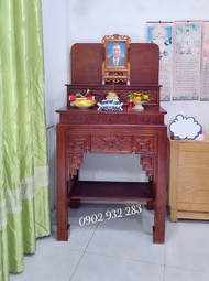 Bàn thờ 2 tầng mẫu sen có tựa lưng MH01