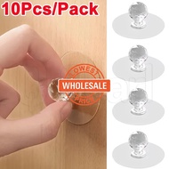 [Wholesale] 10Pcs Punch-free Acrylic Crystal Door Knobs / Transparent Furniture Window Push Pull Han