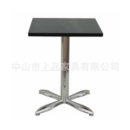 Square Square Black Wholesale Table Stainless Steel Table Legs Large Gear Gear Fast Food Restaurant 