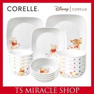 [CORELLE] Winnie The Pooh Tableware 16p Set for 4 People Korean Type (Square Plate) / Dinnerware / Rice bowl,Soup Bowl popular item