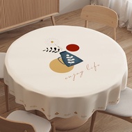 Round Table Tablecloth Waterproof Oilproof pvc Round Tablecloth Tablecloth Table Mat 圆桌桌布 防水 防油 pvc圆