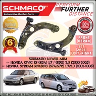 Honda Civic ES S5A 1.7 S5G 2.0 Stream RN1 RN3 S7A S7C 1.7 2.0 SCHMACO LOWER ARM SET FRONT LEFT RIGHT