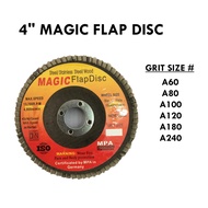 MAGIC 4”-100MM SAND PAPER FLAP DISC SOBAR KATANA BOSSMAN ESICUT / kertas pasir bulat 4inch