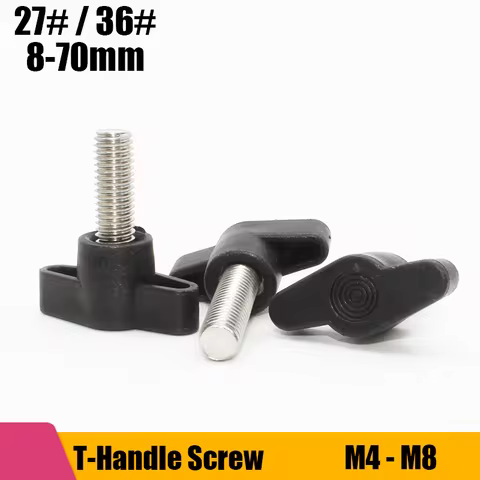 T-Handle Screw 2/4pcs M4 M5 M6 M8 304 Stainless Steel Plum Bakelite Hand Tighten Screw / Butterfly P