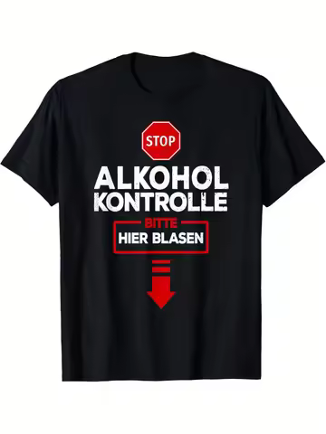 Alcohol Test Please Blow Funny Alcohol Test T-shirt Funny Men's T-shirt Retro Men's T-shirt Men's Su