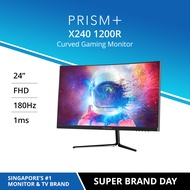 PRISM+ X240 | 24" 180Hz FHD 1ms | 1200R Curved | Free Sync G-Sync Ready Gaming Monitor [1920 x 1080]