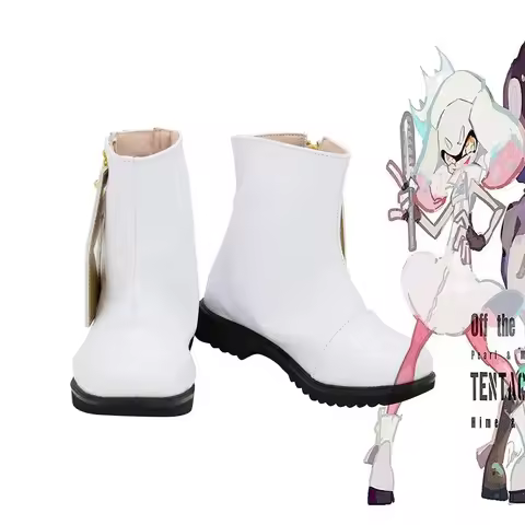 Splatoon 2 Off the Hook Pearl Cosplay Boots White Shoes Custom Made Any Size for Unisex
