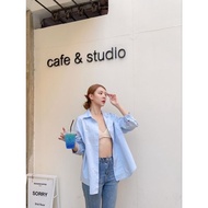 KEMEJA Women's Oxford Shirt with Two Pockets BKK