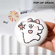 Cute Puppy Ceramic Washbasin Toilet Washbasin Leak Plug Washbasin Drainer Creative Bounce Core 0423h