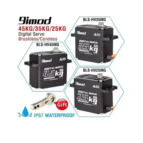 HOT 9imod 25KG 35KG 45KG Metal Gear Brushless Digital High Voltage Waterproof Servo For 1/8 1/10 Rem