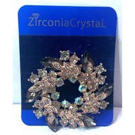 Premium Zircon Crystal Brooch - 0486