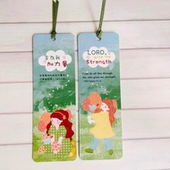 主為我加力量小書卡/書籤/手繪插畫/聖經金句/受洗禮物/福音禮物/