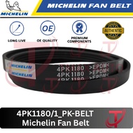 (4PK1180) Michelin Fan Belt Perodua Myvi 1.5 D20N 2017, Myvi 1.5 D51A D-CVT 2025 (Same With 4PK1181)