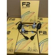 ของแท้ 1 คู่ หลอดไฟหน้า LED F2 สว่างสุด 12000 lm แสงสีขาว 6500 k ไม่แยงตา มีขั้ว H4 H1 H7 H11 HB3 HB