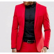 Jas merah cabe / Jas pria merah / blazer merah / Jas full merah