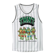 Bandai | New TMNT Teenage Mutant Ninja Turtles Cartoon Print Kids Striped Tank Top Kids Basketball J