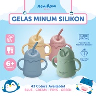 PAPIKA x MOMI HOMI 3039 - Silicone Baby Drinking Cup Baby Training Cup Straw Anti-Spill Baby Drinkin