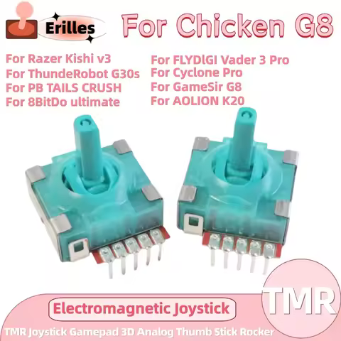 2PCS TMR Electromagnetic Joystick For Chicken G8 Controller JS16 Replacement G8 TMR Joystick Gamepad