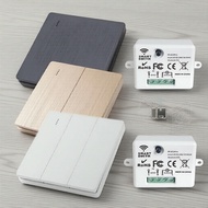1/2/3-Gang 86 Type 433MHz RF Wall-Mount Remote for LED Light/Lamp/Fan Smart Switch 1/2/3-Geng Suis P