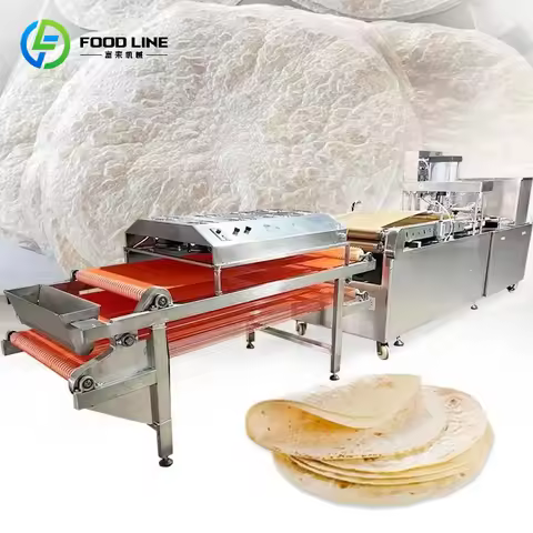 Tortilla Bread Production Line Industry Fully Automatic Corn Maquina Para Hacer Taco Wrap Make Machi