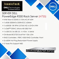 Dell PowerEdge R350 Rack Server (E-2324G, 8GB, 2x 600GB 2.5inch SAS 10K RPM, PERC H755 RAID Controll