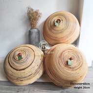 Tudung Saji Rotan / Bulat Round Tudung Saji / Traditional / Food Cover / Rattan Maker