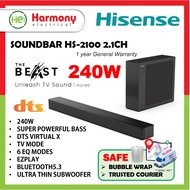 【𝐑𝐞𝐚𝐝𝐲 𝐒𝐭𝐨𝐜𝐤】HISENSE Soundbar / 2.1 Channel Speakers / Dolby Digital / DTS Virtual X / Bluetooth 5.3
