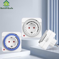 24-Hour EU Plug-in Heavy Duty Outlet Timer with 15 Minute Intervals Universal Socket Timer for Aquar