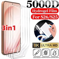 3in1 Phone Back + Front Screen Protector For Samsung Galaxy S26 S25 S26+ S25+ Ultra Plus Carbon Fibe